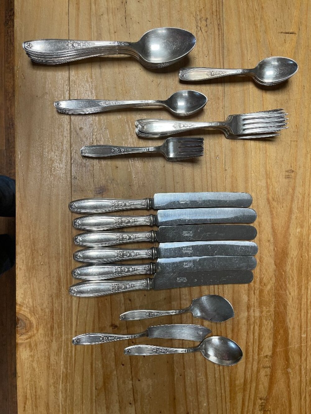 INSICO Silver Plated Flatware 37pcs